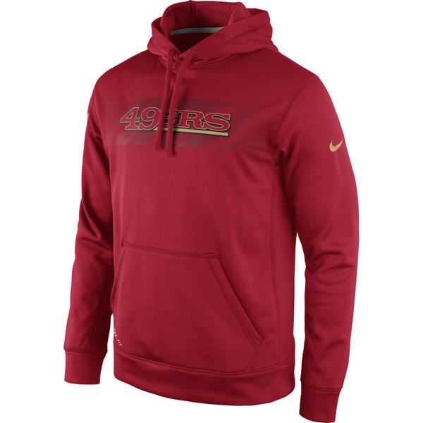 Men's San Francisco 49ers Nike KO Speed Wordmark Performance Hoodie - Red,We sell and wholesale Men's San Francisco 49ers Nike KO Speed Wordmark Performance Hoodie - Red on line form chian!